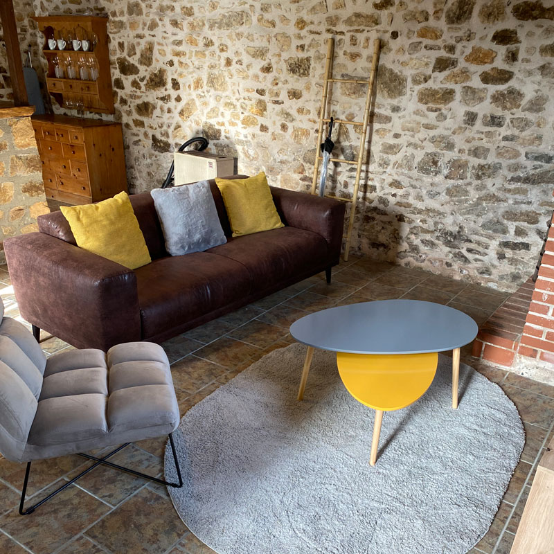 Gite seating area with sofa and chairs