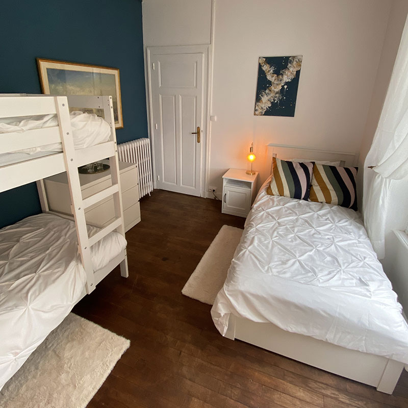 King size bed in the Taittinger Room